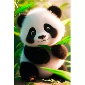 Diamond Painting, 20x30cm, Cute Panda