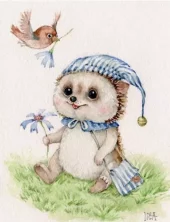Diamond Painting, 30x40cm, Summer Hedgehog