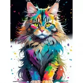 Diamond Painting, 30x40cm, Bright Maine Coon