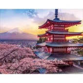 Diamond Painting, 40x50cm, Tokio - Chureito Pagoda