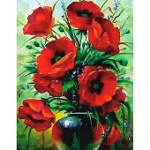 Diamond Painting, 40x50cm, Poppies Bouquet