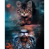 Diamond Painting, 40x50cm, Self-Reflection