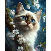 Diamond Painting, 40x50cm, Cat's Harmony