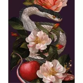 Diamond Painting, 40x50cm, Serpent in Bloom