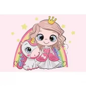 Painting by Numbers, 20x30cm, Little Princess with a Unicorn