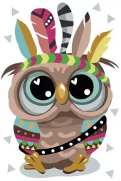 Painting by Numbers, 20x30cm, Owl - The Indian