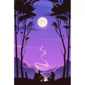 Painting by Numbers, 20x30cm, Night in the Mountains