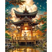 Painting by Numbers, 40x50cm, Temple in the Mountains