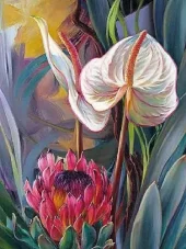 Diamond Painting, 30x40cm, Tropical Bouguet