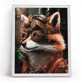 Diamond Painting, 40x50cm, Steampunk Racoon