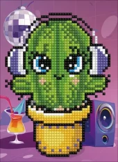 Diamond Painting, 17x22cm, Cactus-Melomaniac