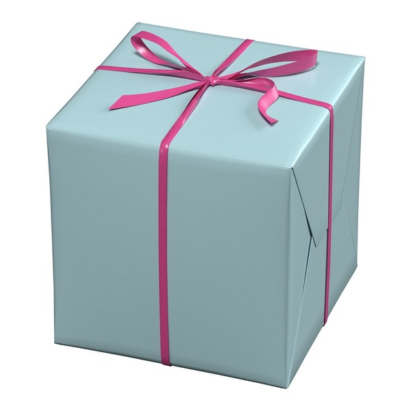 GAVEPAPIR 10 M LYSEBLÅ (U)