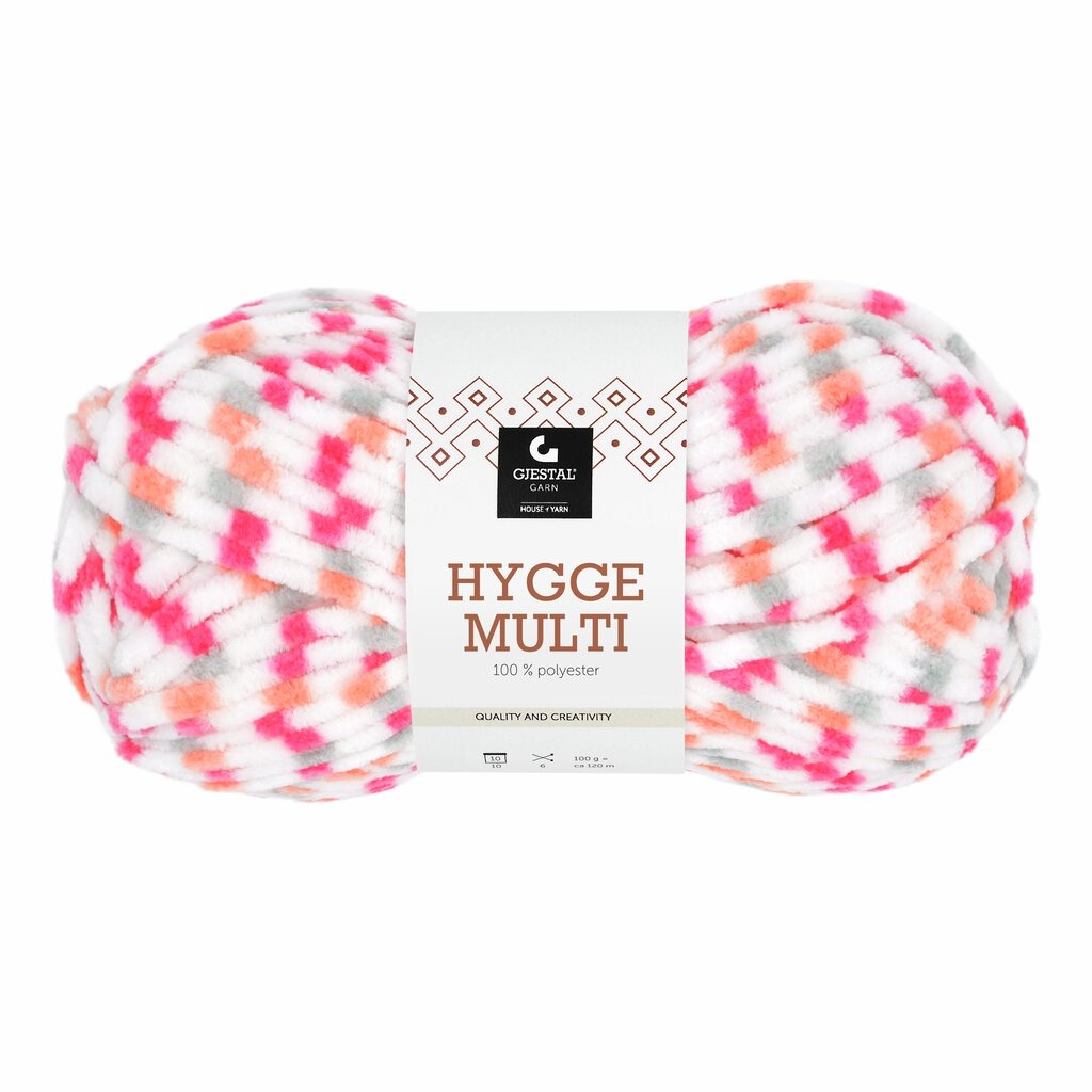 Gjestal: Hygge Multi, 6404, Oransje/rød/grå dots