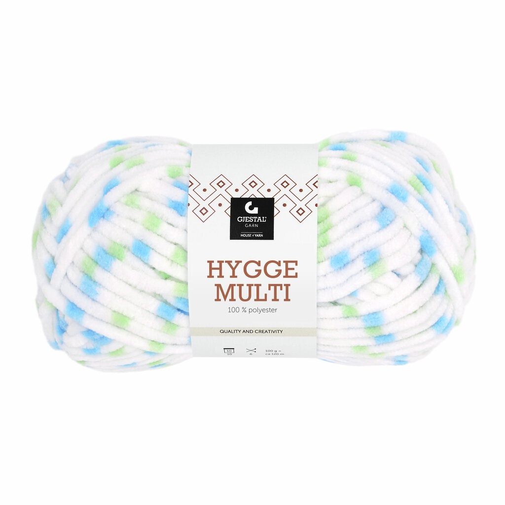 Gjestal: Hygge Multi, 6405, Grønn/lilla/blå dots