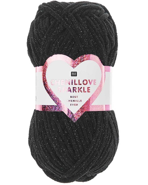 Rico: Chenillove Sparkle, 006, Black