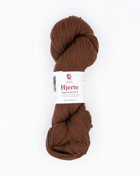 Hillesvåg: Hjerte Superwash, 955, lys sjokoladebrun