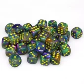 Terningsett: Festive, D6, 12mm, 36pcs, Rio/Yellow