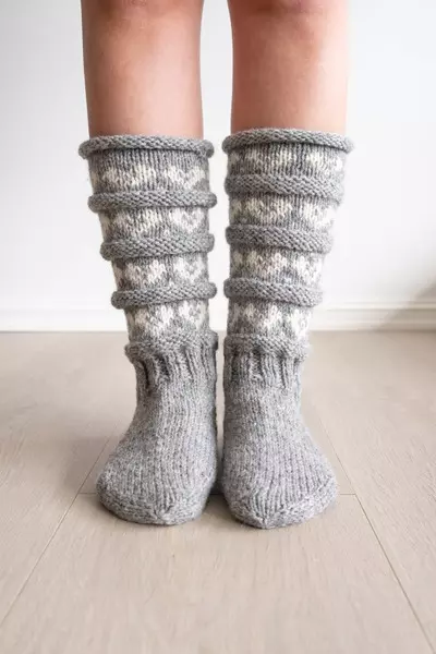 Garnpakke: Julesokker Grå (Nor & Eng)