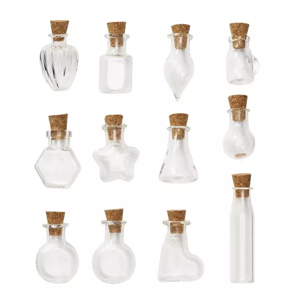 GLASSFLASKER MIKS MINI 12 STK.