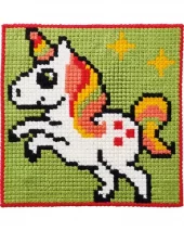 Broderi: Børnestramaj Enhjørning med stjerner (P?)