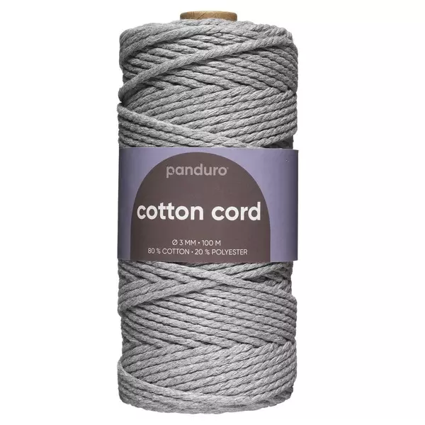 Bomullssnor 3 Mm / 100 M Grå (U)