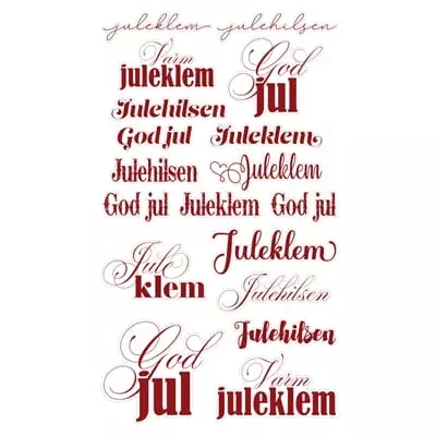 ST1019 Stickers Juleklem Rød 6266