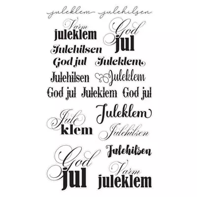ST1020 Stickers Juleklem Sort 6273