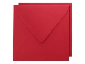 Staz Kort & Konvolutt – 16x16cm 10 stk – 28 Rød