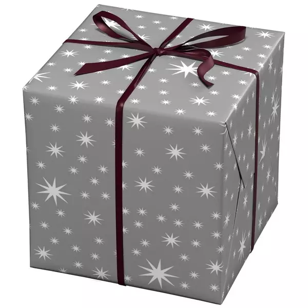 JULPAPPER 10M SILVER M STJÆRNA