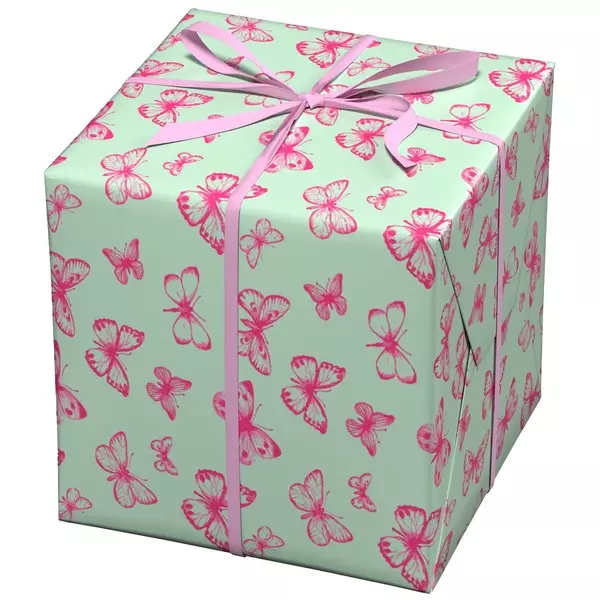 GAVEPAPIR 10 M ROSA SOMMERFUGL