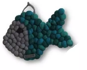 LP: Gryteunderlag Fisk Grå & Turkis