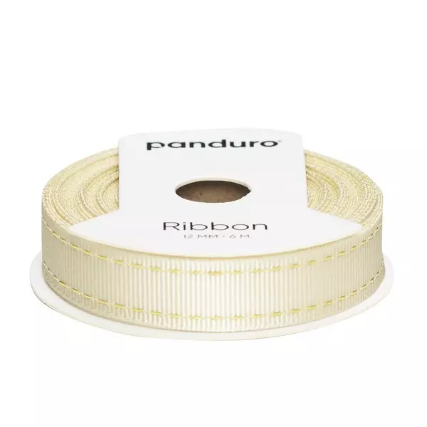 DEKORBÅND 12 MM X 6 M KREM GUL