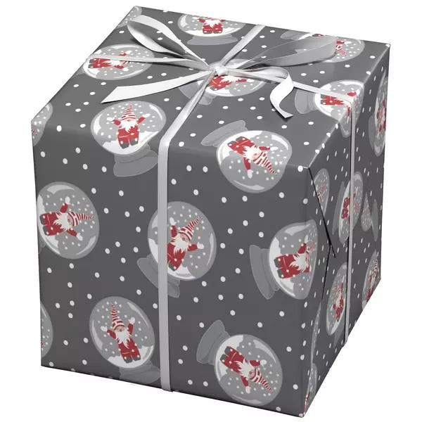 JULEPAPIR 10 M NISSE I SNØGLOB