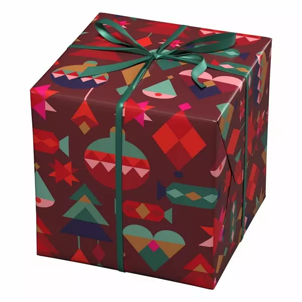 JULEPAPIR 10 M GRAFISK JUL