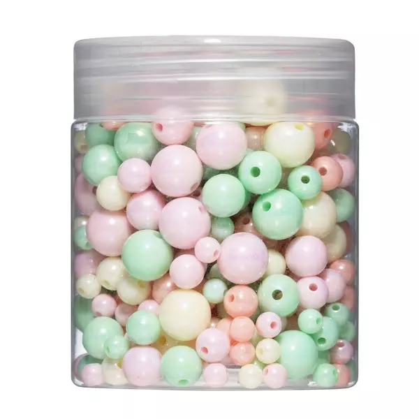 RUNDE AKRYLPERLER PASTELL IRIS