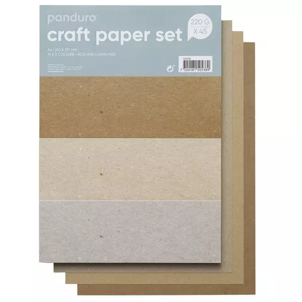 KARTONGARK A4 45 STK. KRAFTPAP