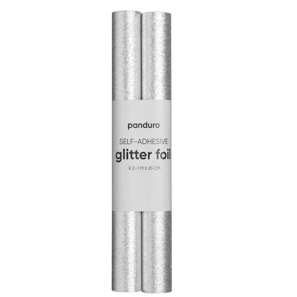 GLITTERDEKOR SELVKL. SØLV