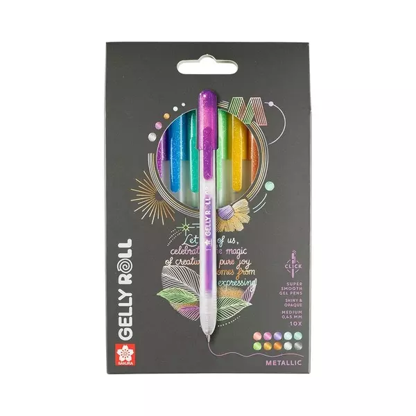 Sakura Gelly Roll Retractable – Metallic Sett 10stk