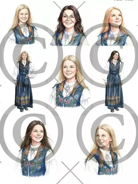 Motivark: Konfirmant, Blå