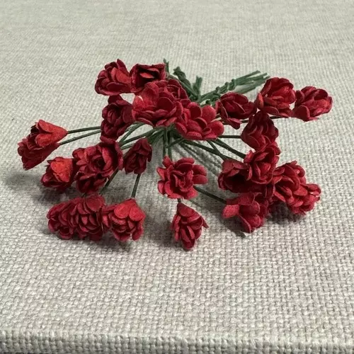 Papirblomster: Rufseknopper, Rød