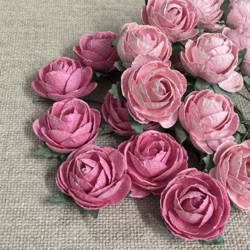 Papirblomster: Pion, Rosa