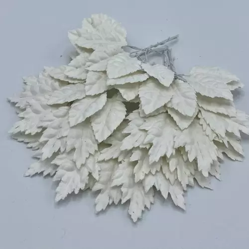 Papirblomster: Blader, Hvit