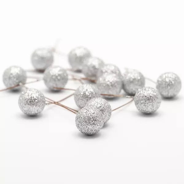 Pyntebær: 15mm, Sølv