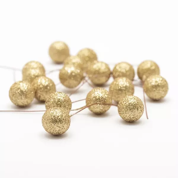 Pyntebær: 15mm, Gull