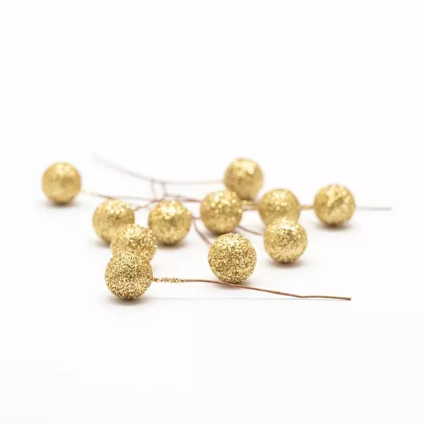 Pyntebær: 12mm, Gull