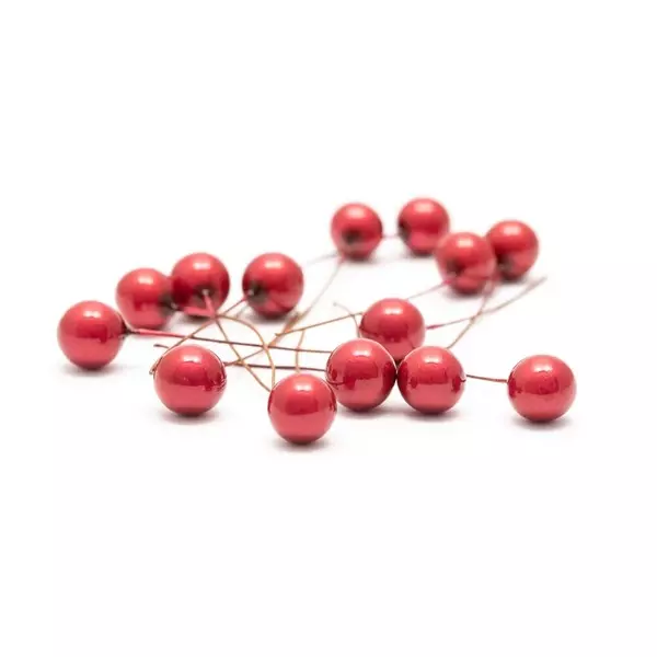 Pyntebær: 12mm, Dyp Rød