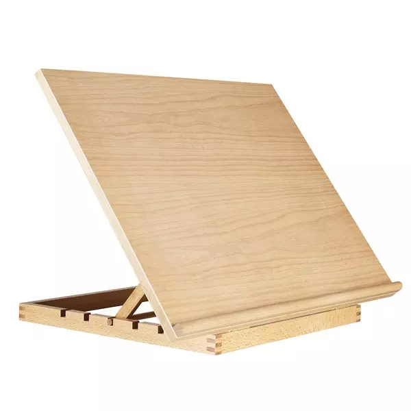 Kreatima tegnebord og bordstaffeli av tre, 60×45 cm – sammenleggbart i 4 vinkler pluss liggende