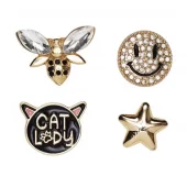 Pins 4pk Bie, Smiley