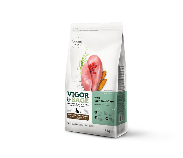 Vigor & Sage Poria Sterilized Care Adult Cat Food 10KG