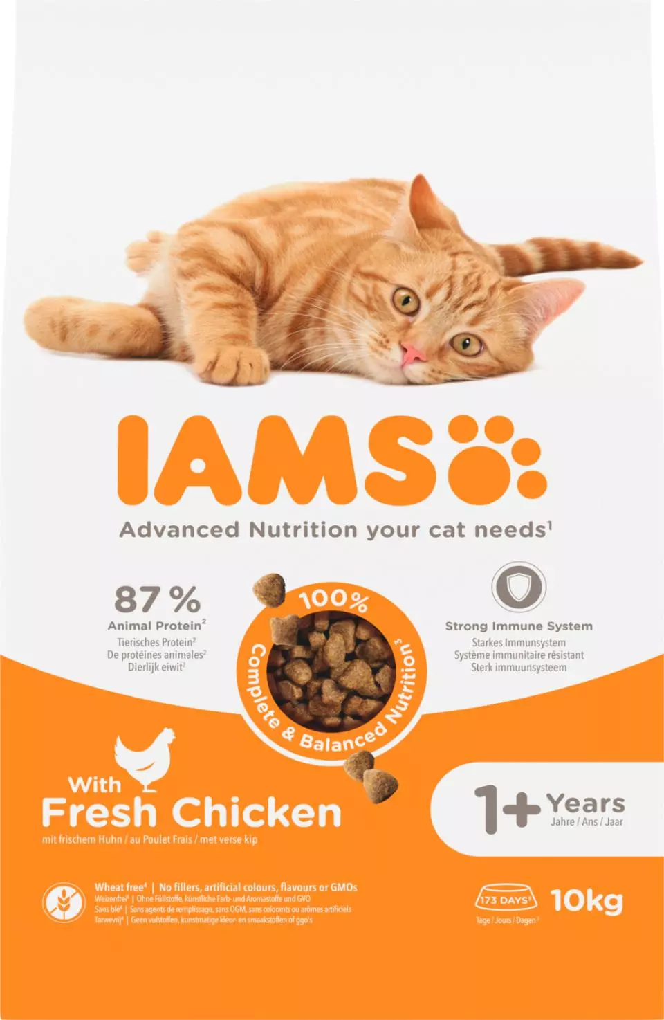 Iams Cat Vitality Adult Chicken, 10 kg